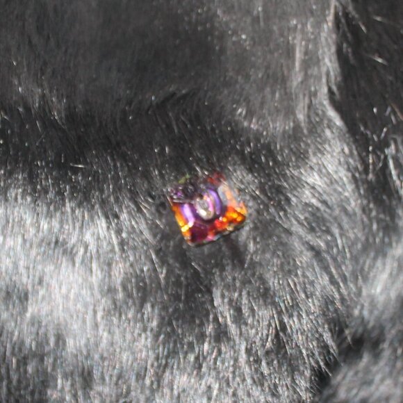 Glamorous Button Front Sheer Genuine Black  Rabbit Fur Jacket Coat - Picture 3 of 10